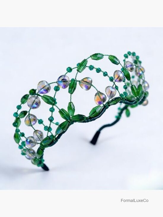 Handmade Braided Rhinestone Headband for Wedding Party
